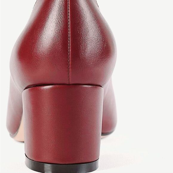 NIB ALLASWISH Women's Mid Heel Pumps Shoes Round Toe Color Blocking - Picture 6 of 9